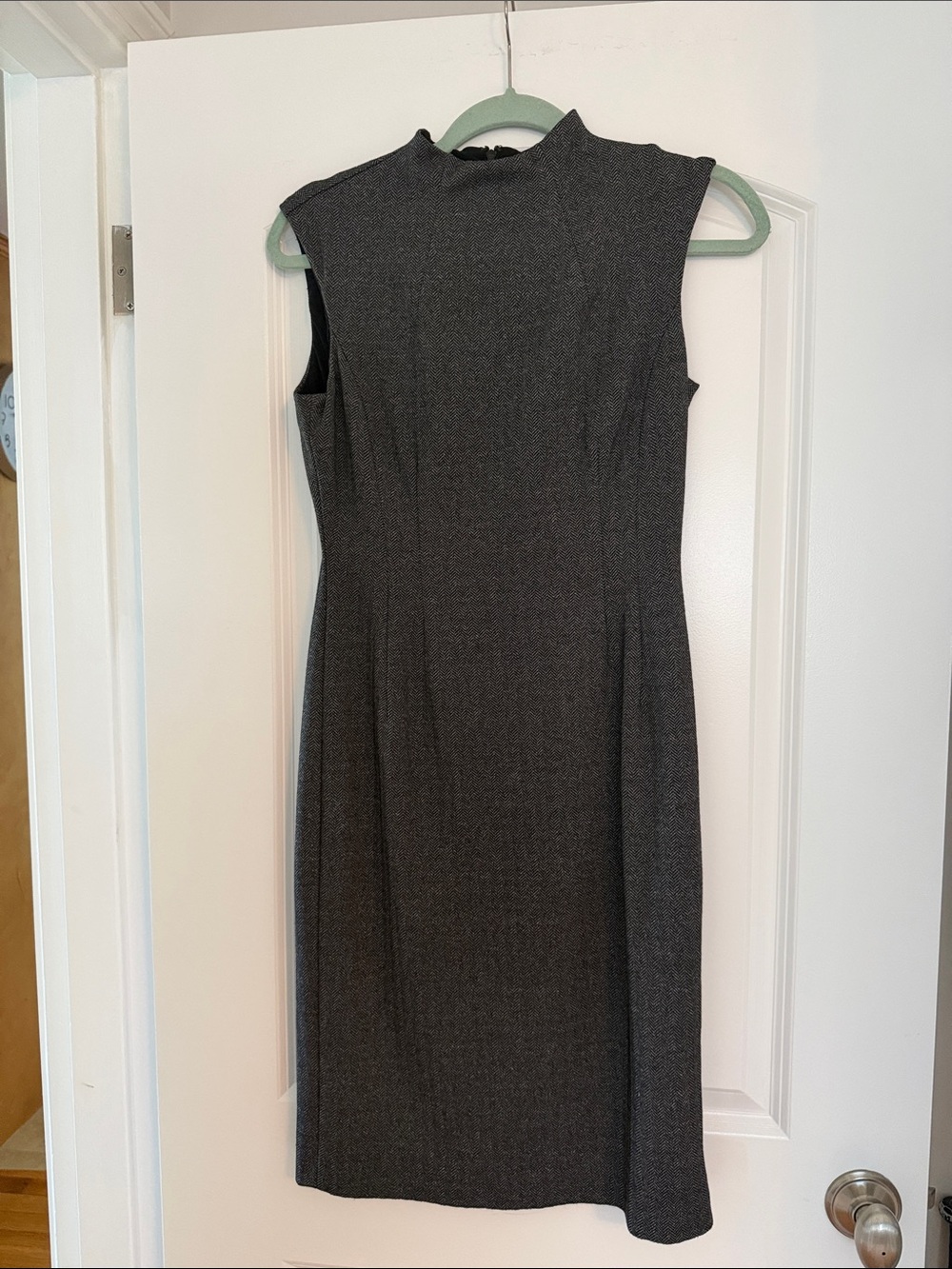 Brooks Brothers Sleeveless Mock Neck Midi Dress - Charcoal